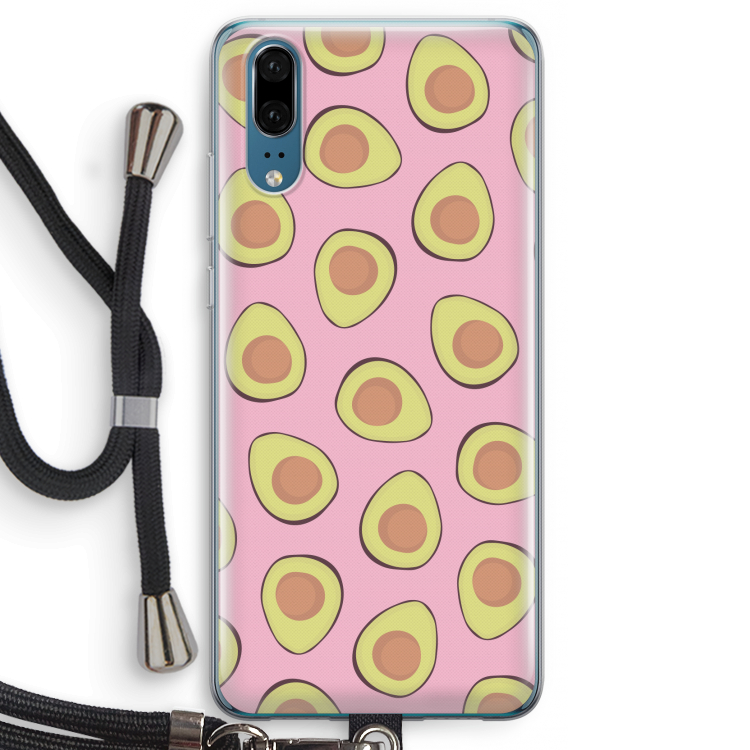 Dancing avocados: Huawei P20 Transparant Hoesje met koord