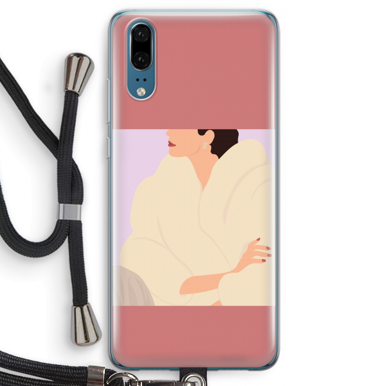 Cosy: Huawei P20 Transparant Hoesje met koord