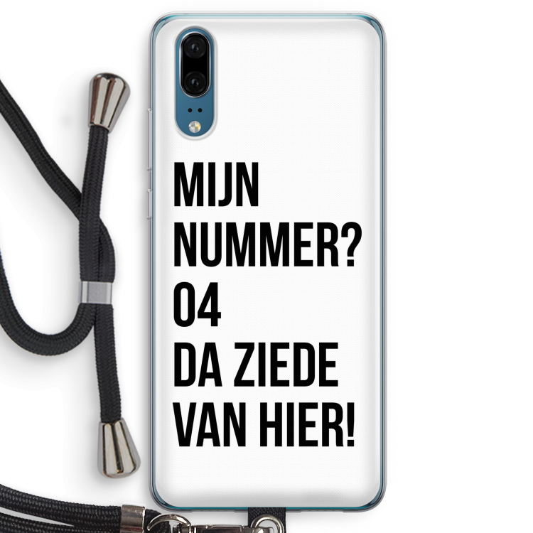 Da ziede van hier: Huawei P20 Transparant Hoesje met koord