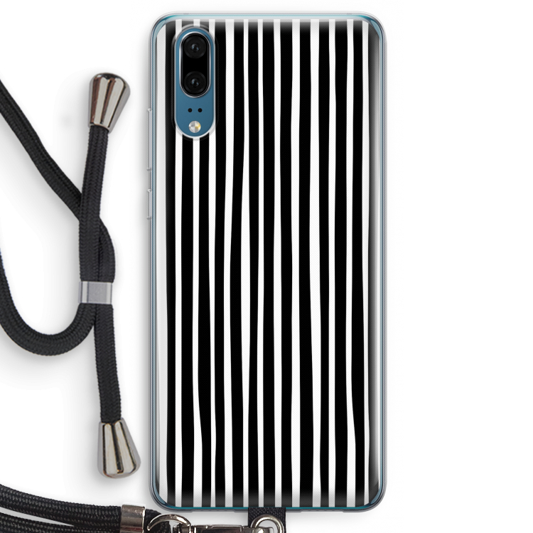 Stripes: Huawei P20 Transparant Hoesje met koord