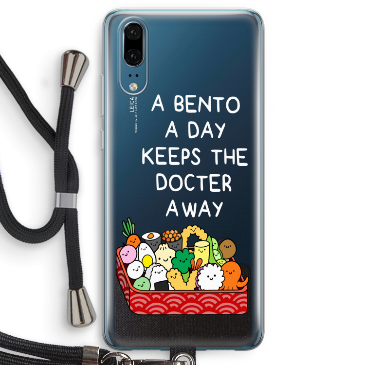 Bento a day: Huawei P20 Transparant Hoesje met koord