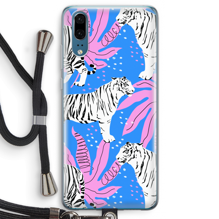 Tijger: Huawei P20 Transparant Hoesje met koord