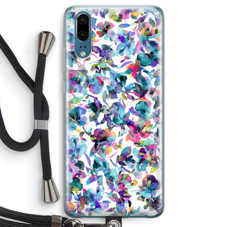 Hibiscus Flowers: Huawei P20 Transparant Hoesje met koord