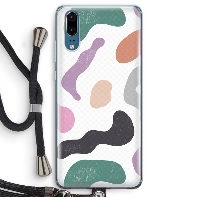 Memphis Shapes: Huawei P20 Transparant Hoesje met koord