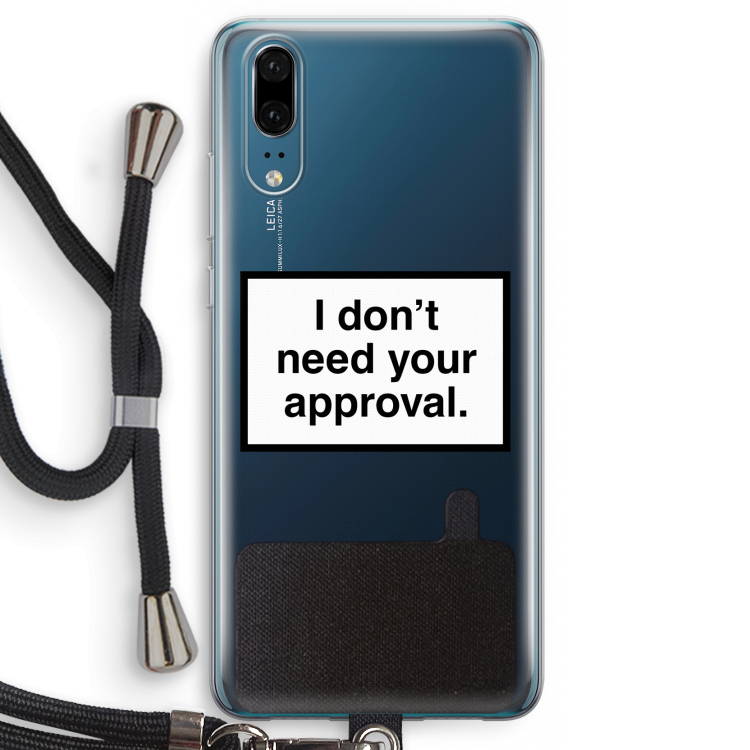 Don't need approval: Huawei P20 Transparant Hoesje met koord