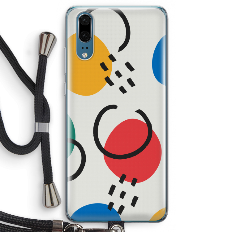 Illustratieve pop 3: Huawei P20 Transparant Hoesje met koord