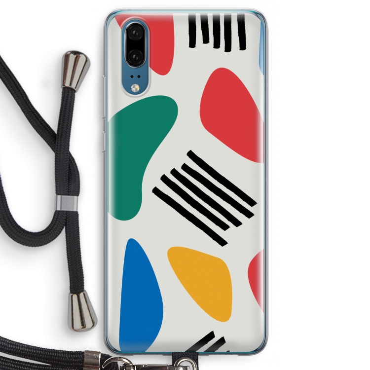 Illustratieve pop 1: Huawei P20 Transparant Hoesje met koord