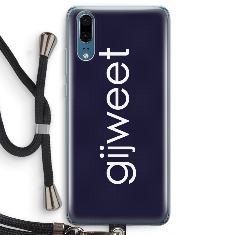 Gijweet: Huawei P20 Transparant Hoesje met koord
