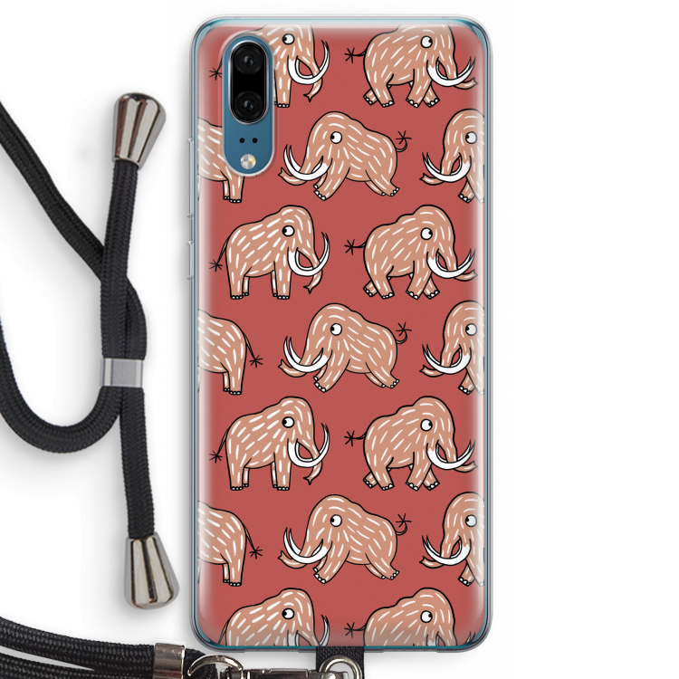 Mammoet: Huawei P20 Transparant Hoesje met koord