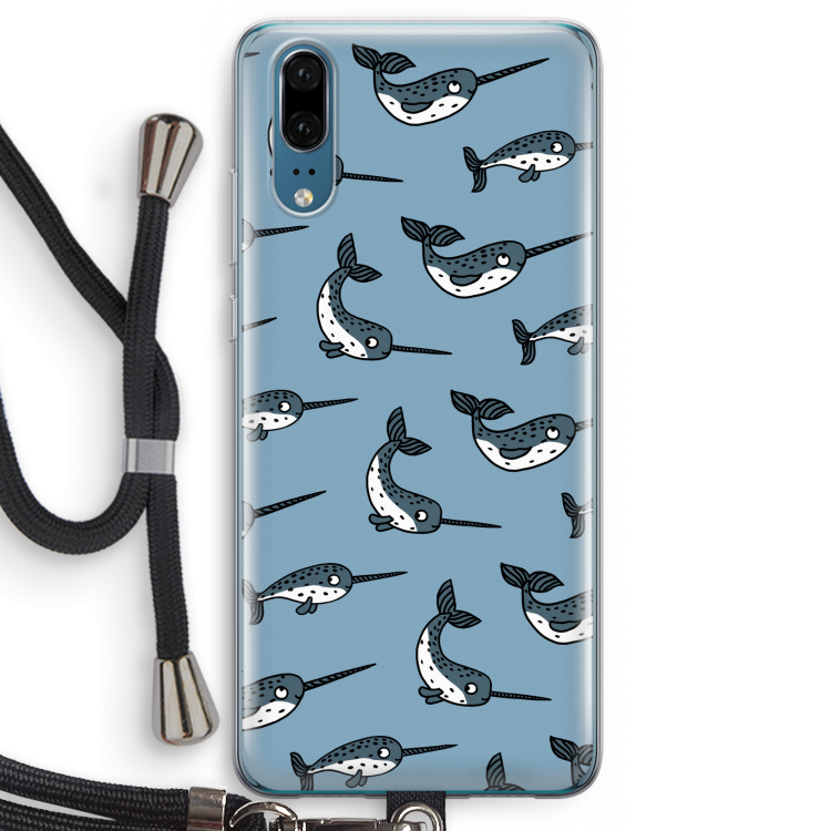 Narwhal: Huawei P20 Transparant Hoesje met koord
