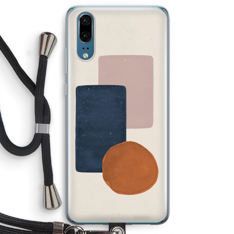 Geo #3: Huawei P20 Transparant Hoesje met koord