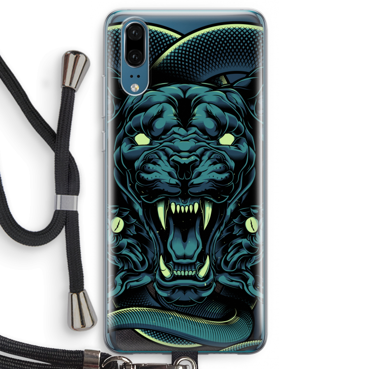 Cougar and Vipers: Huawei P20 Transparant Hoesje met koord