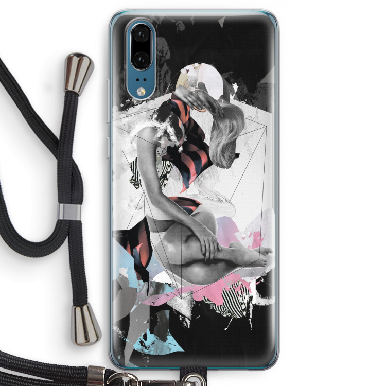 Camouflage de sommeil: Huawei P20 Transparant Hoesje met koord
