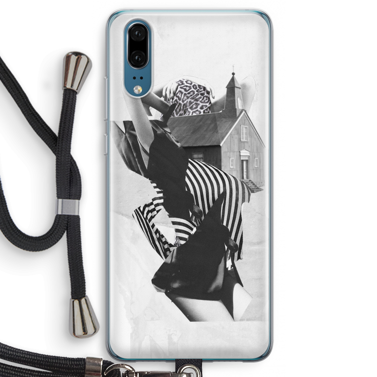House: Huawei P20 Transparant Hoesje met koord