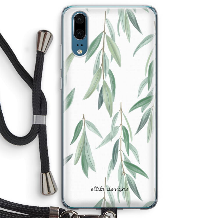 Branch up your life: Huawei P20 Transparant Hoesje met koord