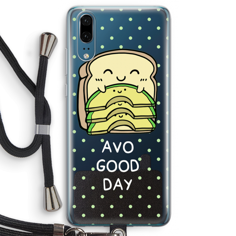 Avo Good Day: Huawei P20 Transparant Hoesje met koord