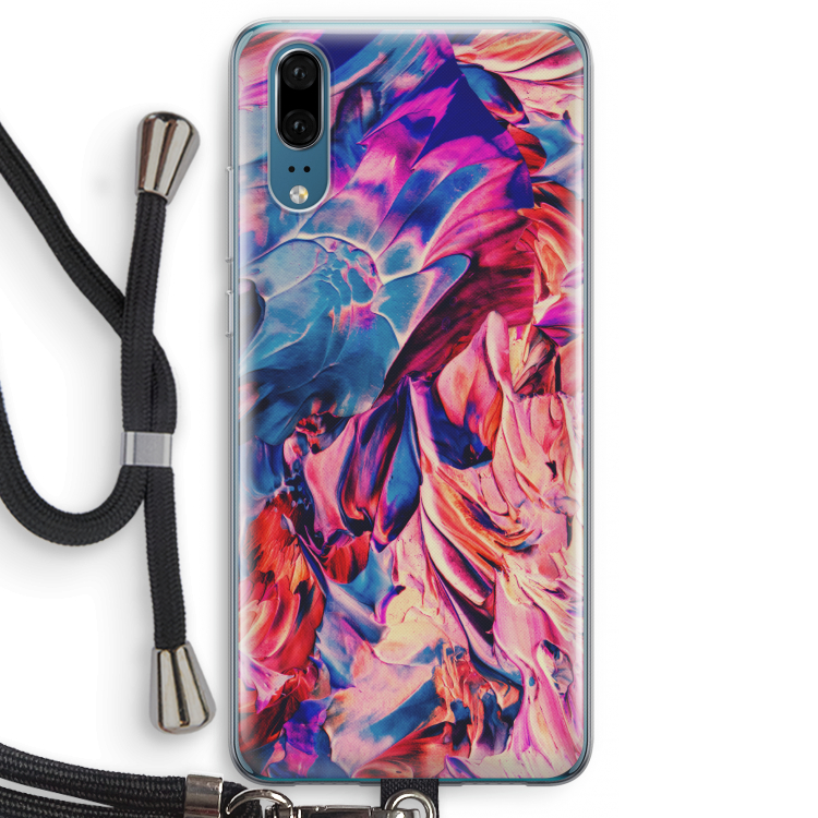 Pink Orchard: Huawei P20 Transparant Hoesje met koord