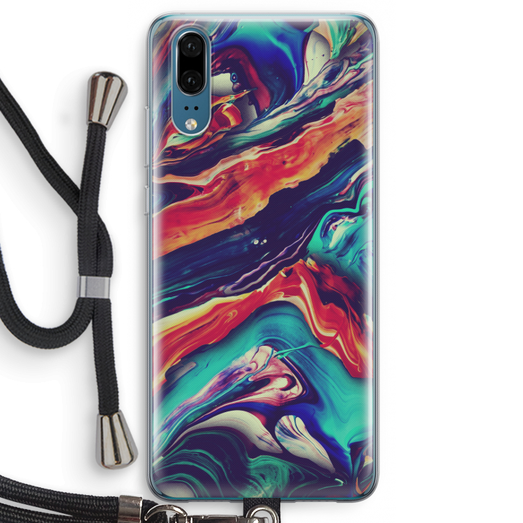 Chameleon Sun: Huawei P20 Transparant Hoesje met koord