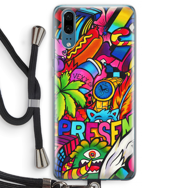Represent: Huawei P20 Transparant Hoesje met koord