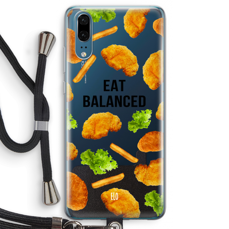 Eat Balanced: Huawei P20 Transparant Hoesje met koord