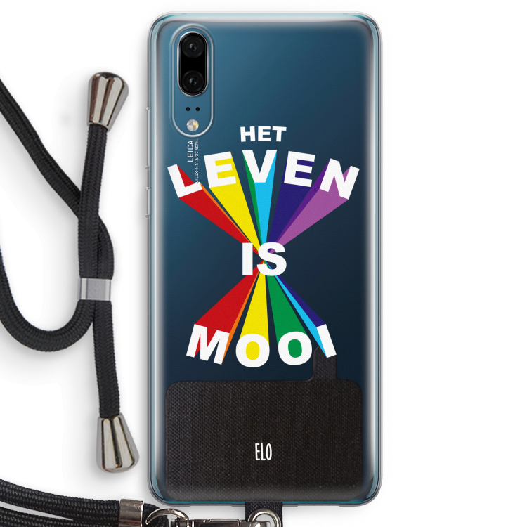 Het Leven Is Mooi: Huawei P20 Transparant Hoesje met koord