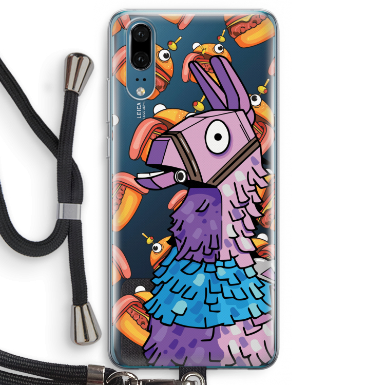 Loot Burger: Huawei P20 Transparant Hoesje met koord