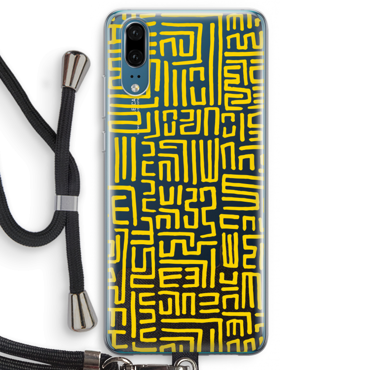 Majorelle Blue Print: Huawei P20 Transparant Hoesje met koord