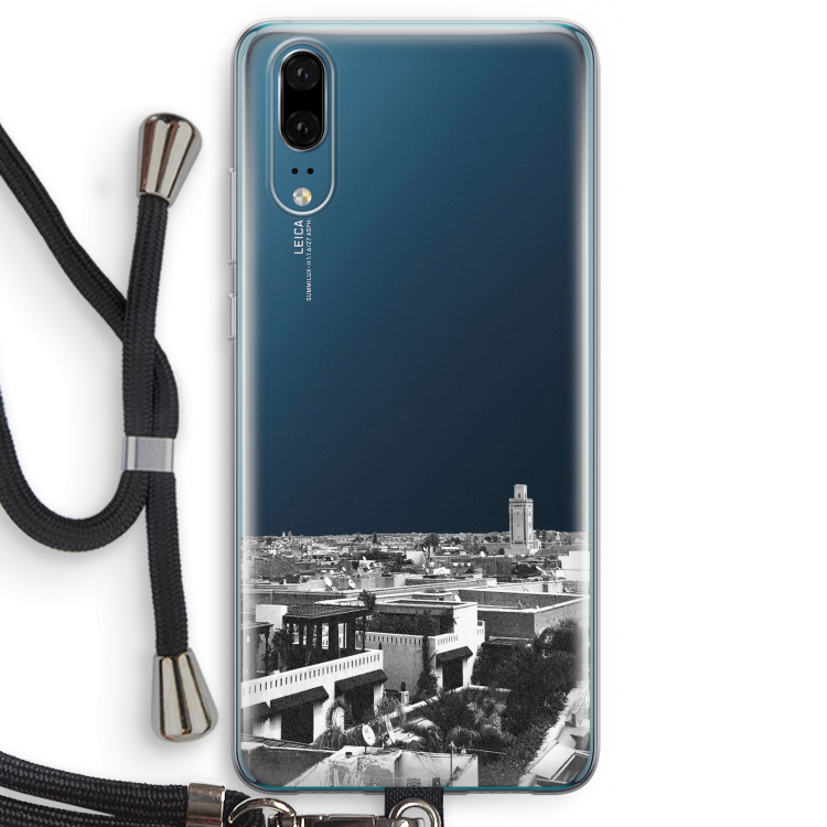 Marrakech Skyline : Huawei P20 Transparant Hoesje met koord