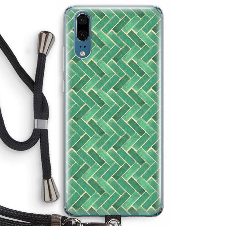 Moroccan tiles 2: Huawei P20 Transparant Hoesje met koord
