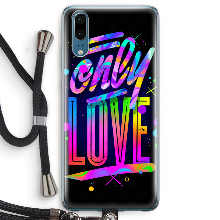 Only Love: Huawei P20 Transparant Hoesje met koord