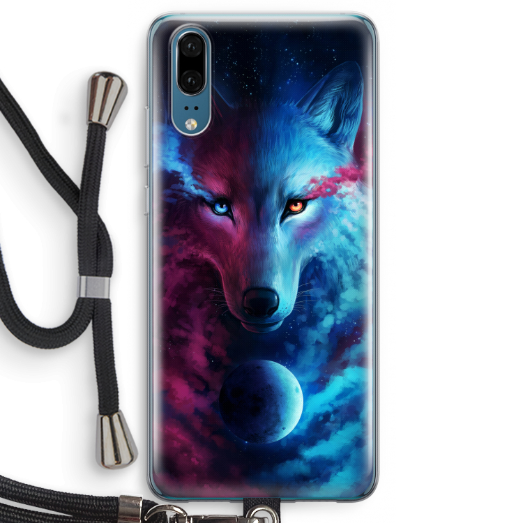 Where Light And Dark Meet: Huawei P20 Transparant Hoesje met koord