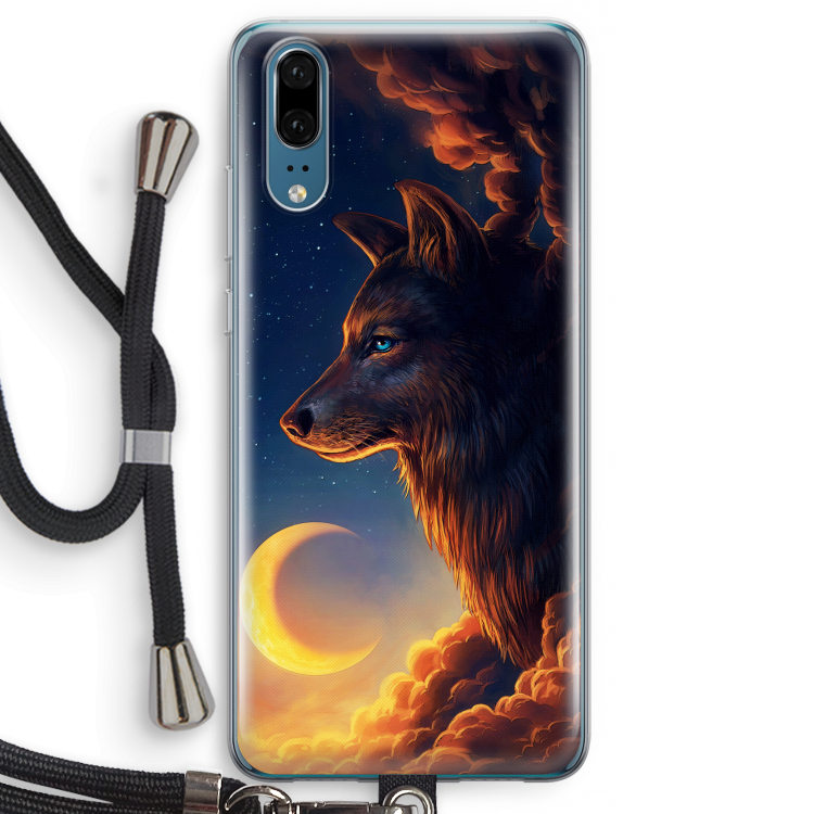 Night Guardian: Huawei P20 Transparant Hoesje met koord