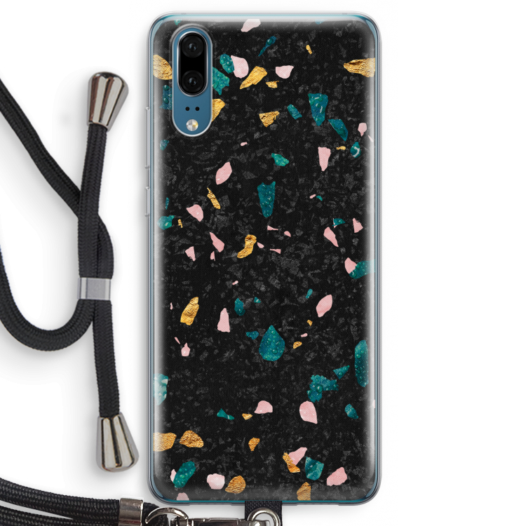 Terrazzo N°10: Huawei P20 Transparant Hoesje met koord