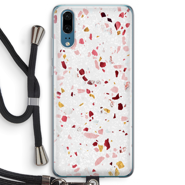 Terrazzo N°9: Huawei P20 Transparant Hoesje met koord