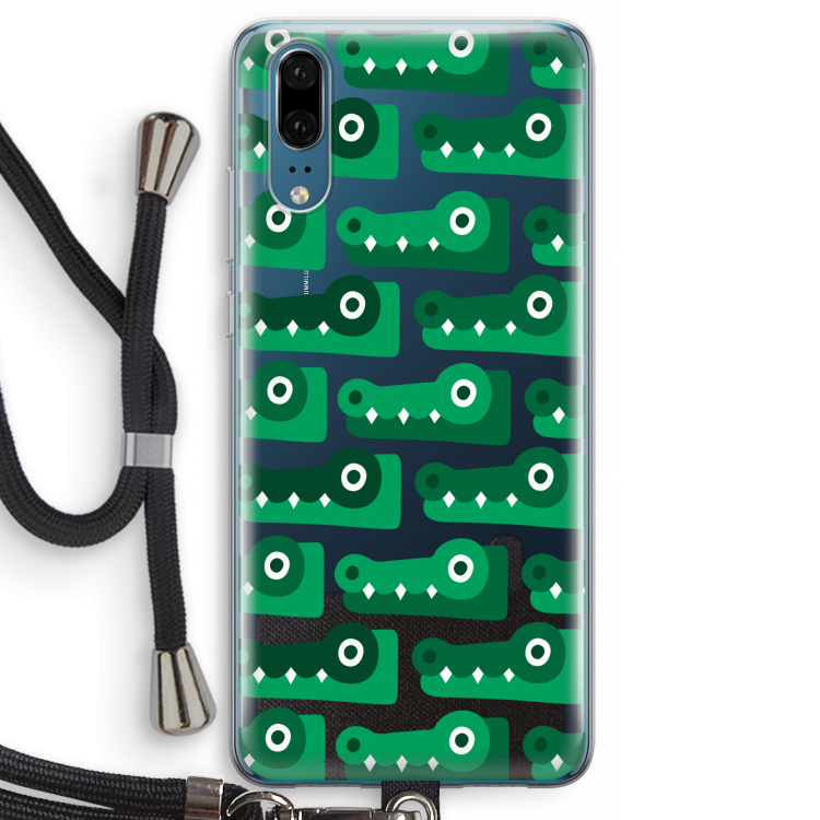 Crocs: Huawei P20 Transparant Hoesje met koord