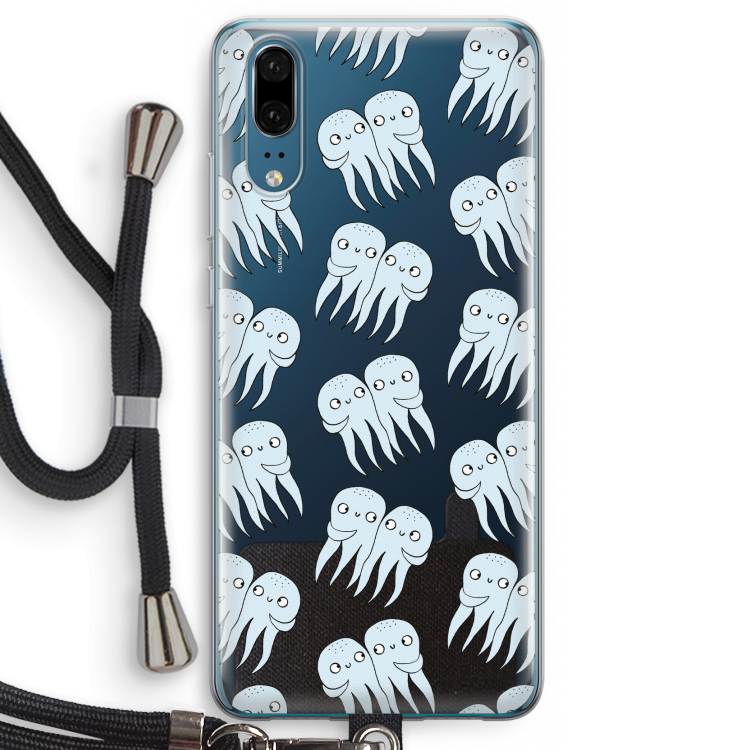 Octopussen: Huawei P20 Transparant Hoesje met koord
