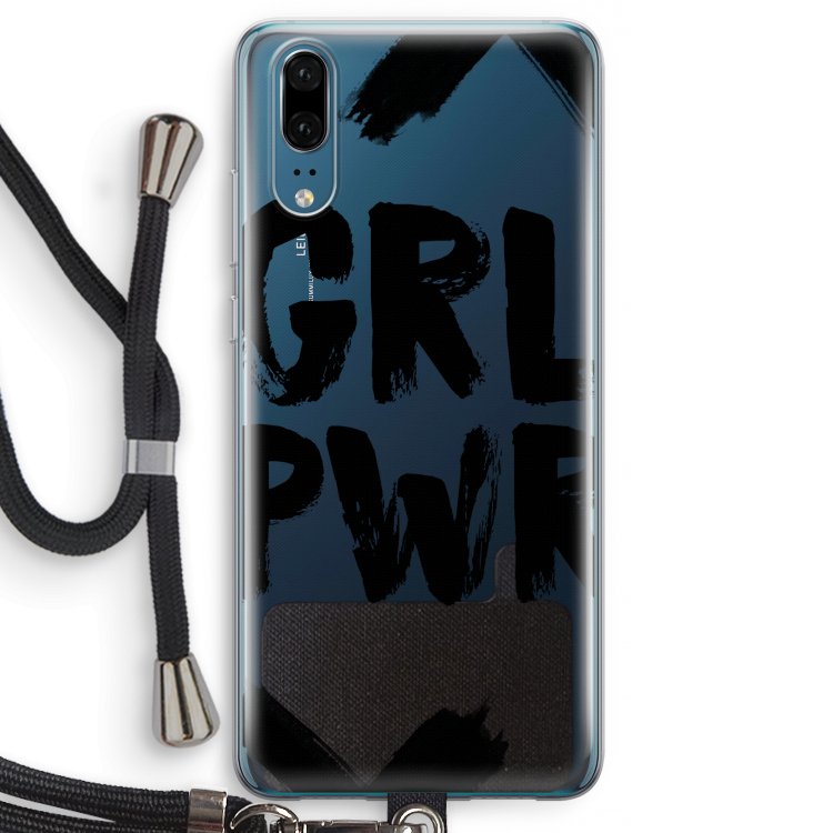 Girl Power #2: Huawei P20 Transparant Hoesje met koord