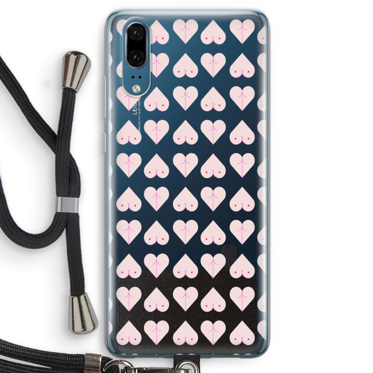 Ass 'n Titties: Huawei P20 Transparant Hoesje met koord
