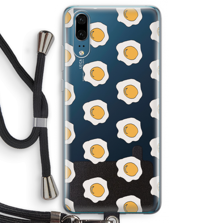 Bacon to my eggs #1: Huawei P20 Transparant Hoesje met koord