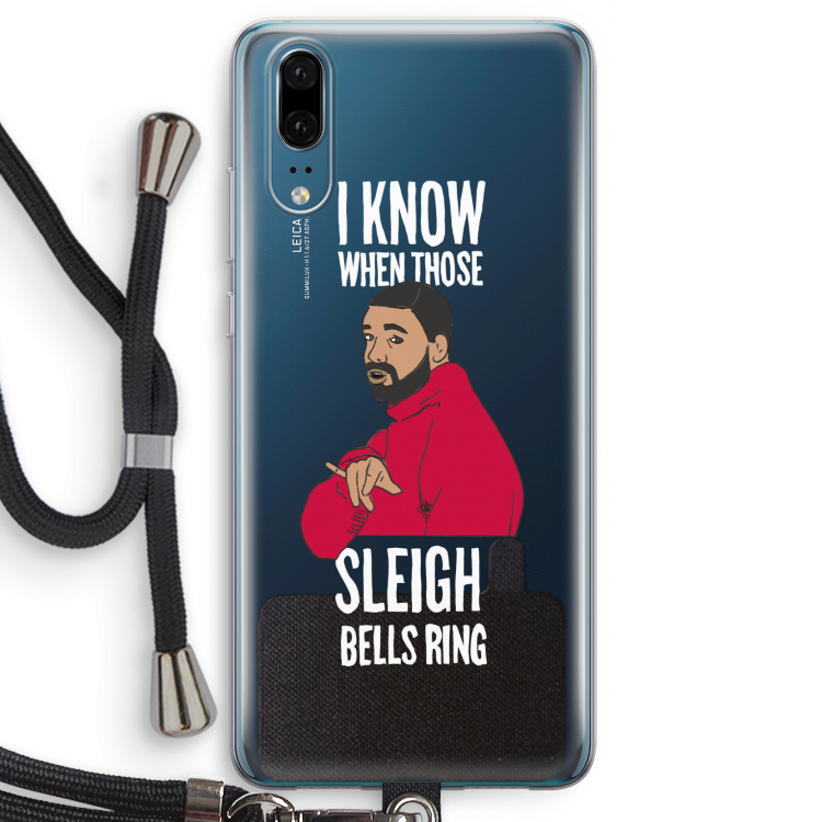 Sleigh Bells Ring: Huawei P20 Transparant Hoesje met koord