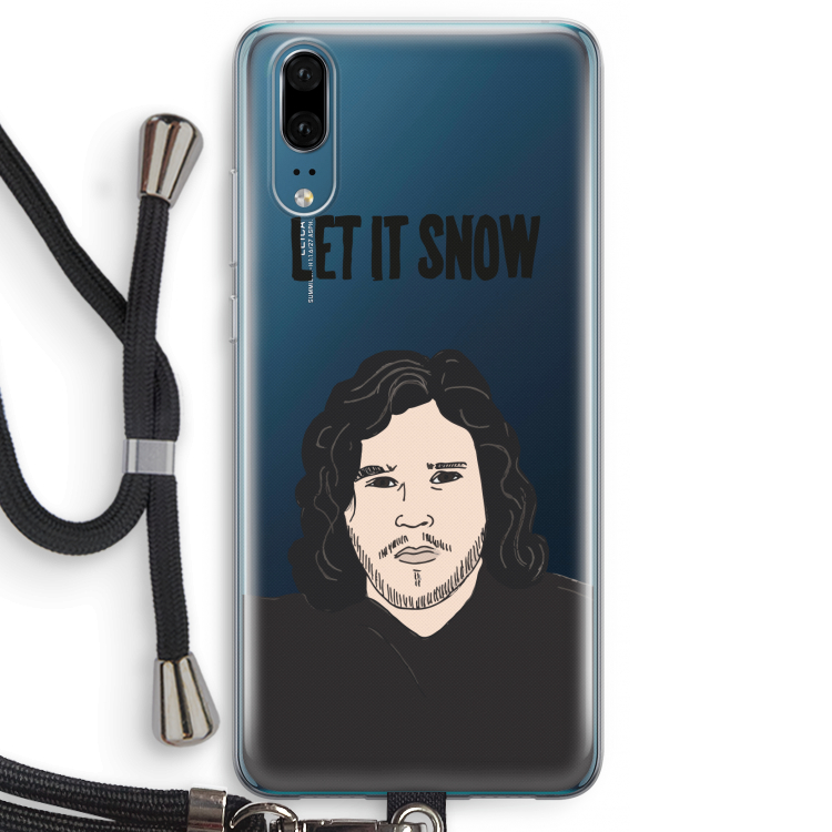 Let It Snow: Huawei P20 Transparant Hoesje met koord