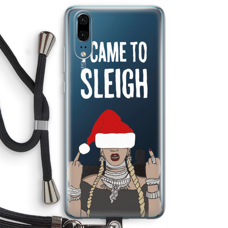 Came To Sleigh: Huawei P20 Transparant Hoesje met koord