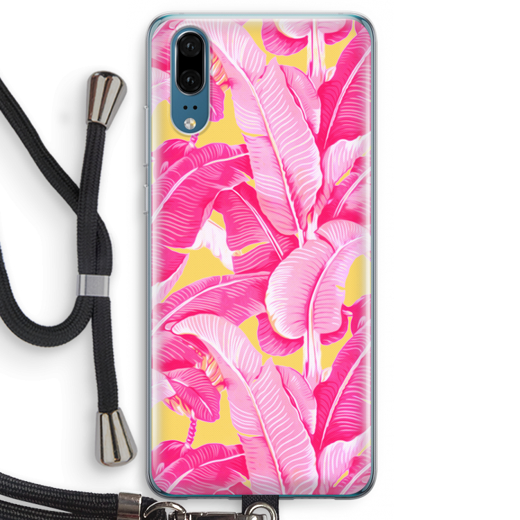 Pink Banana: Huawei P20 Transparant Hoesje met koord
