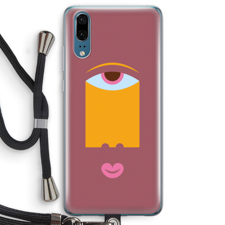 Mono V: Huawei P20 Transparant Hoesje met koord