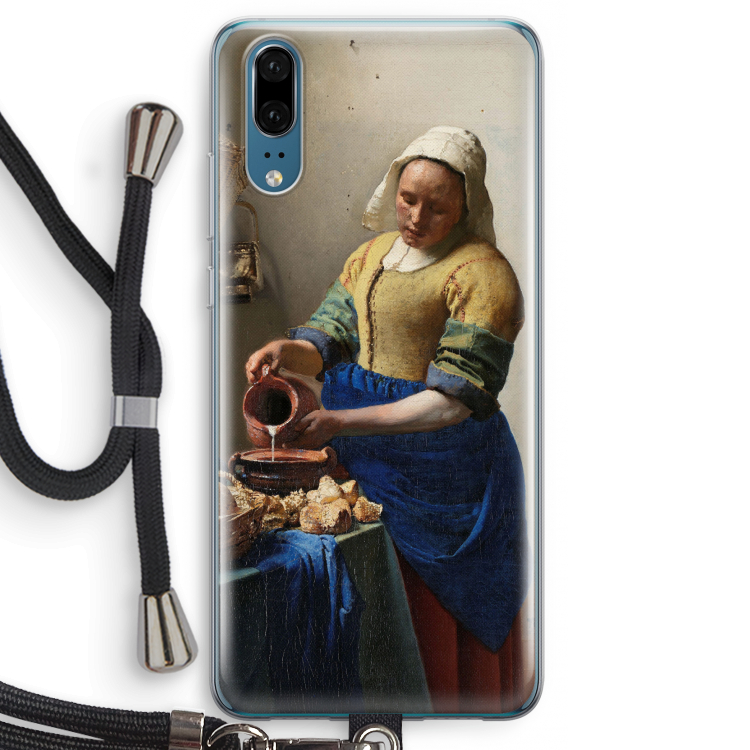 The Milkmaid: Huawei P20 Transparant Hoesje met koord