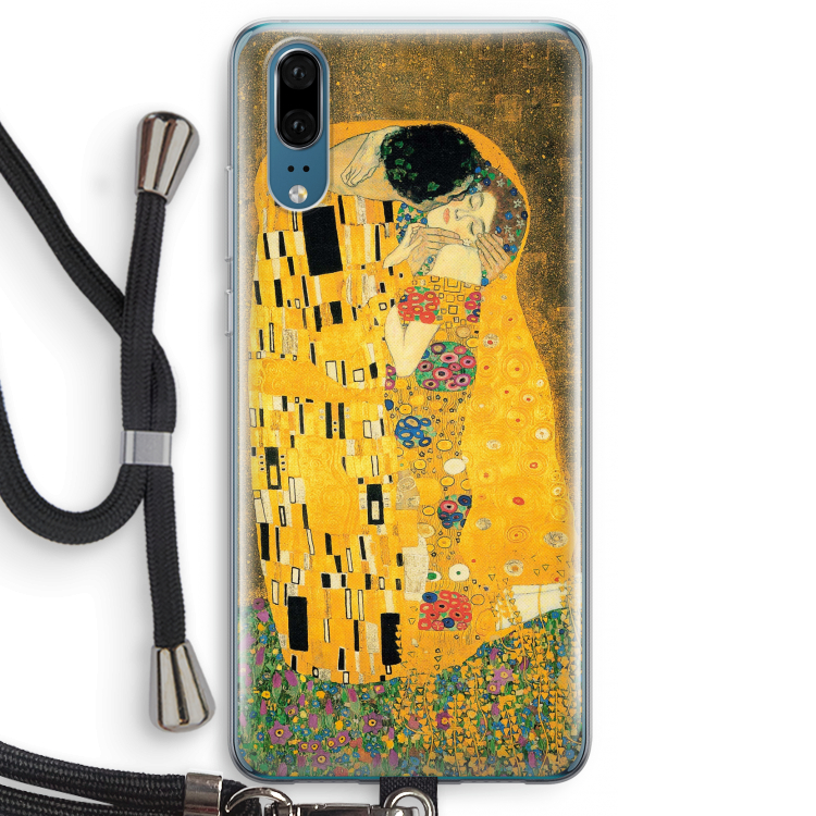 Der Kuss: Huawei P20 Transparant Hoesje met koord