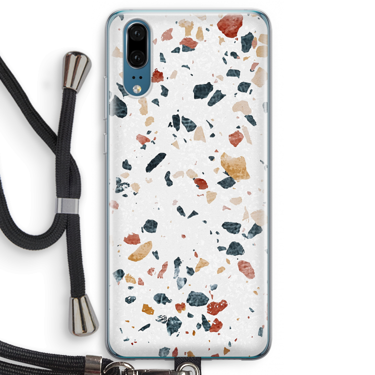 Terrazzo N°4: Huawei P20 Transparant Hoesje met koord