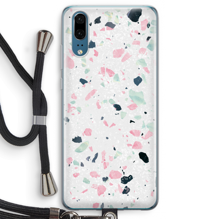 Terrazzo N°3: Huawei P20 Transparant Hoesje met koord