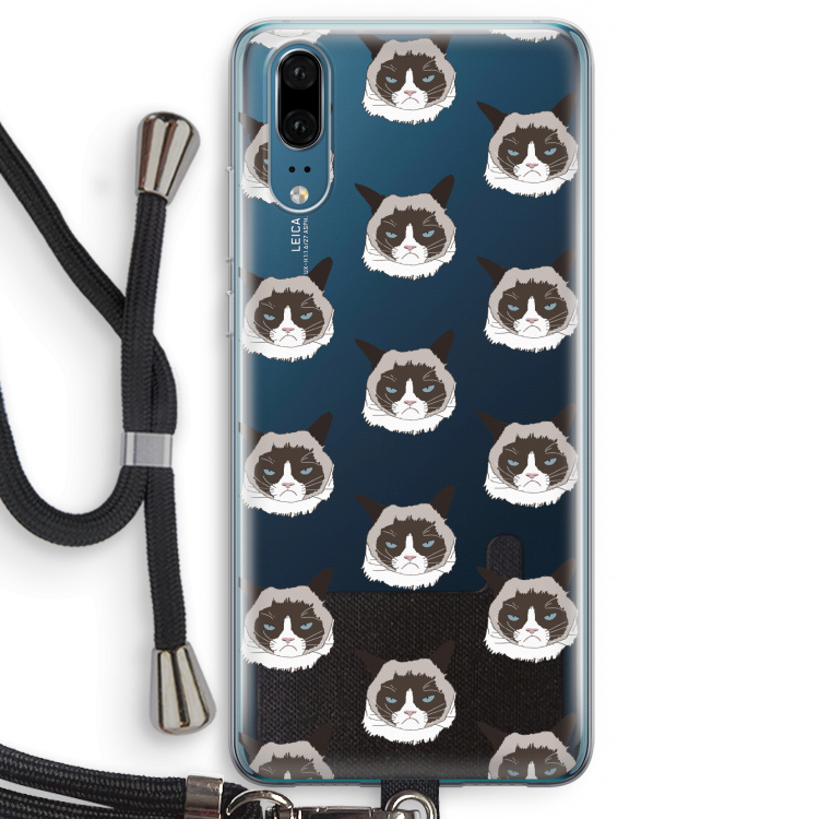 It's a Purrr Case: Huawei P20 Transparant Hoesje met koord