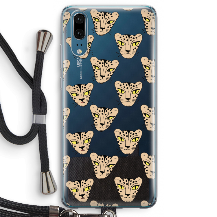 Tijger: Huawei P20 Transparant Hoesje met koord